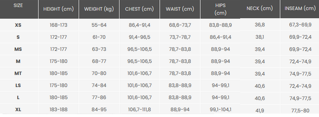 Quiksilver Mens Rash Vest 0 Size Chart